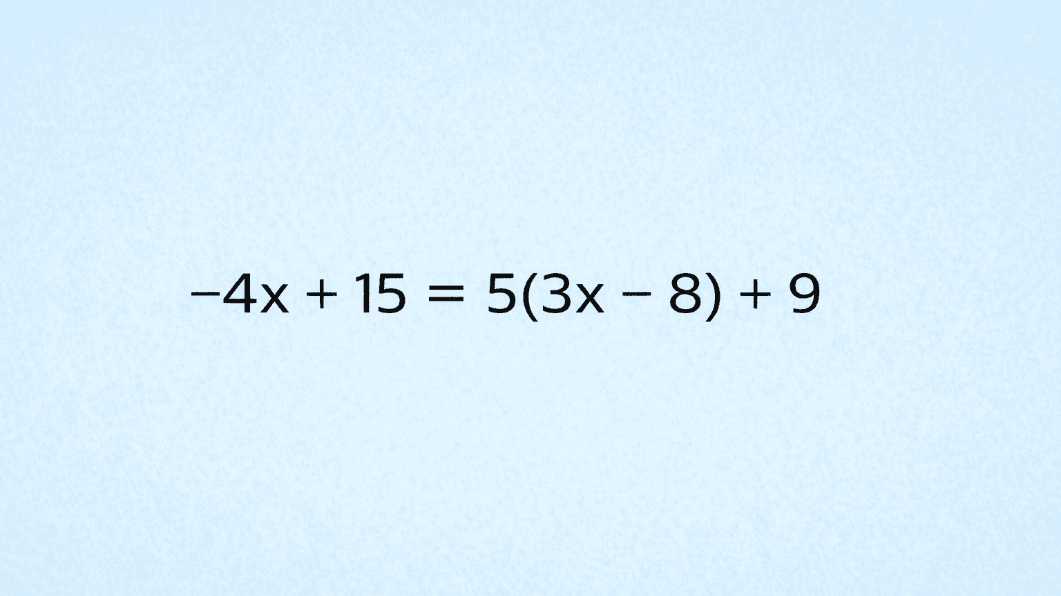 Calculate the example.