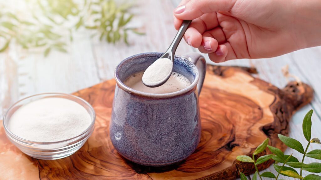 Adding collagen to coffee can affect hair and skin quality.
