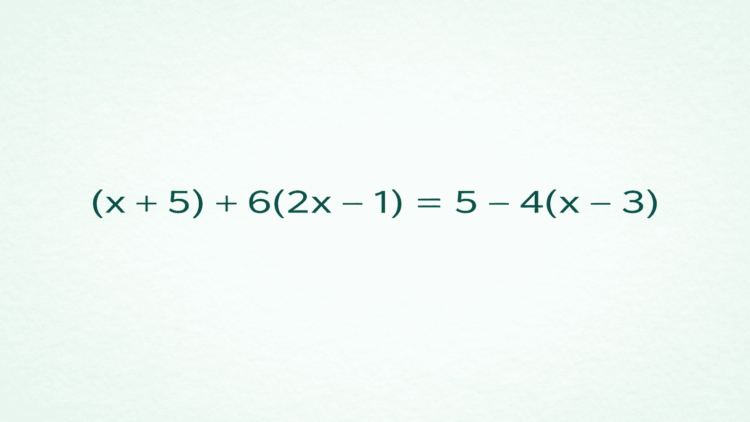 Calculate the example.