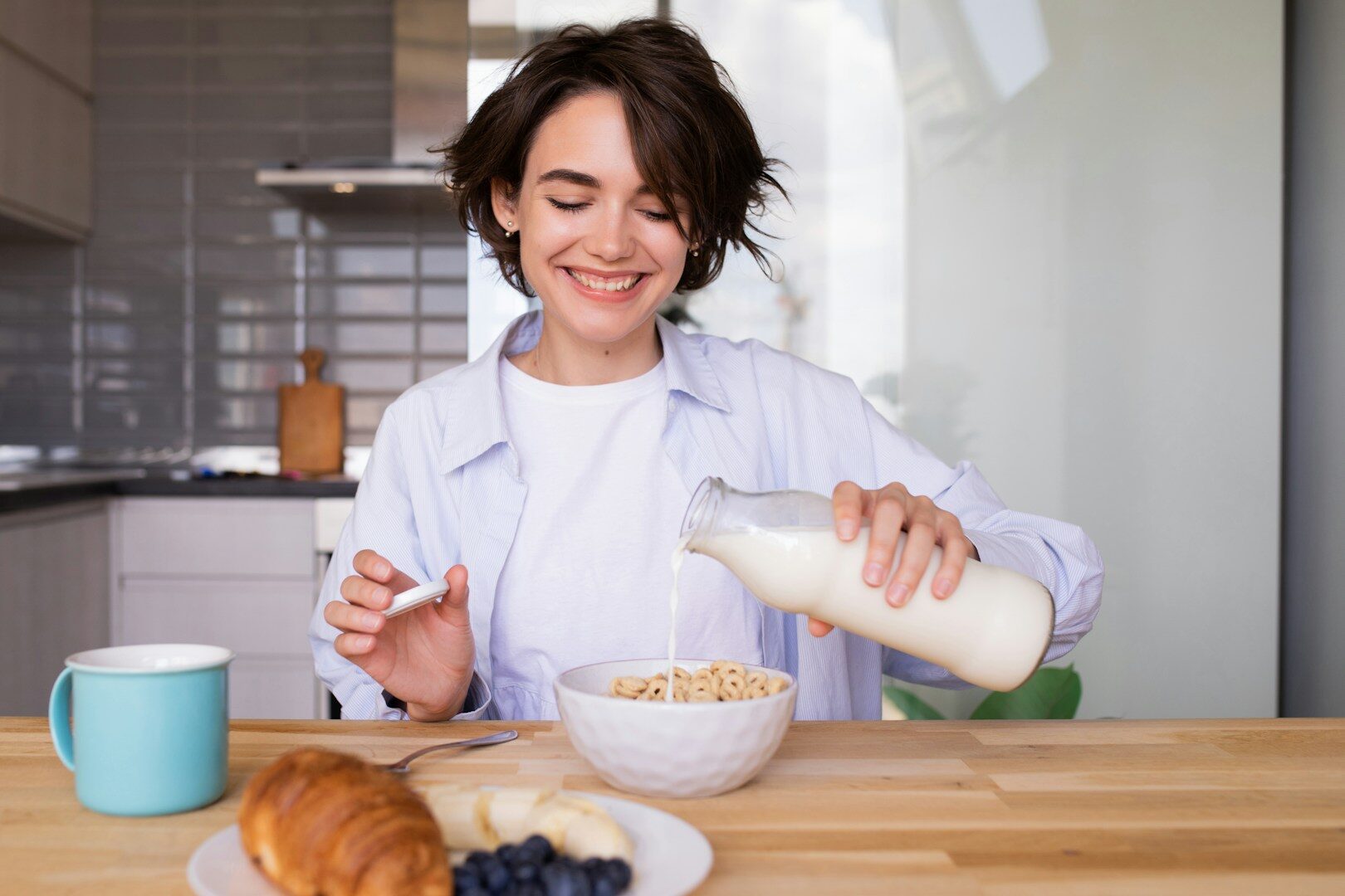 Some people have problems with milk. But you can have alternatives in healthy quantities.
